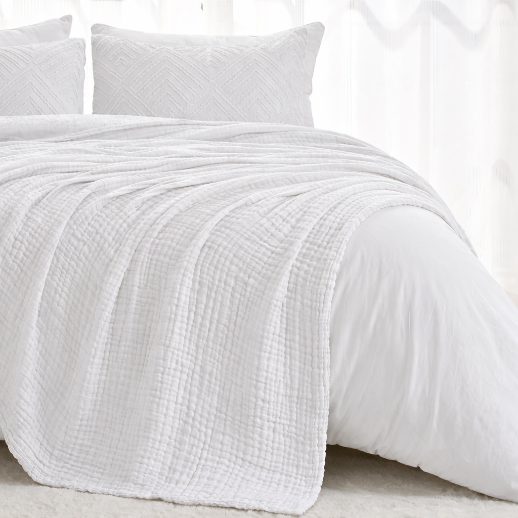 Couverture d’hiver en mousseline 100% coton