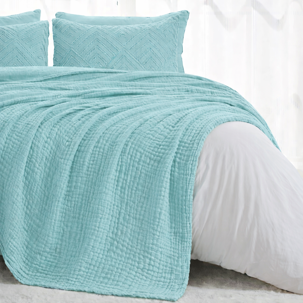 Couverture d’hiver en mousseline 100% coton