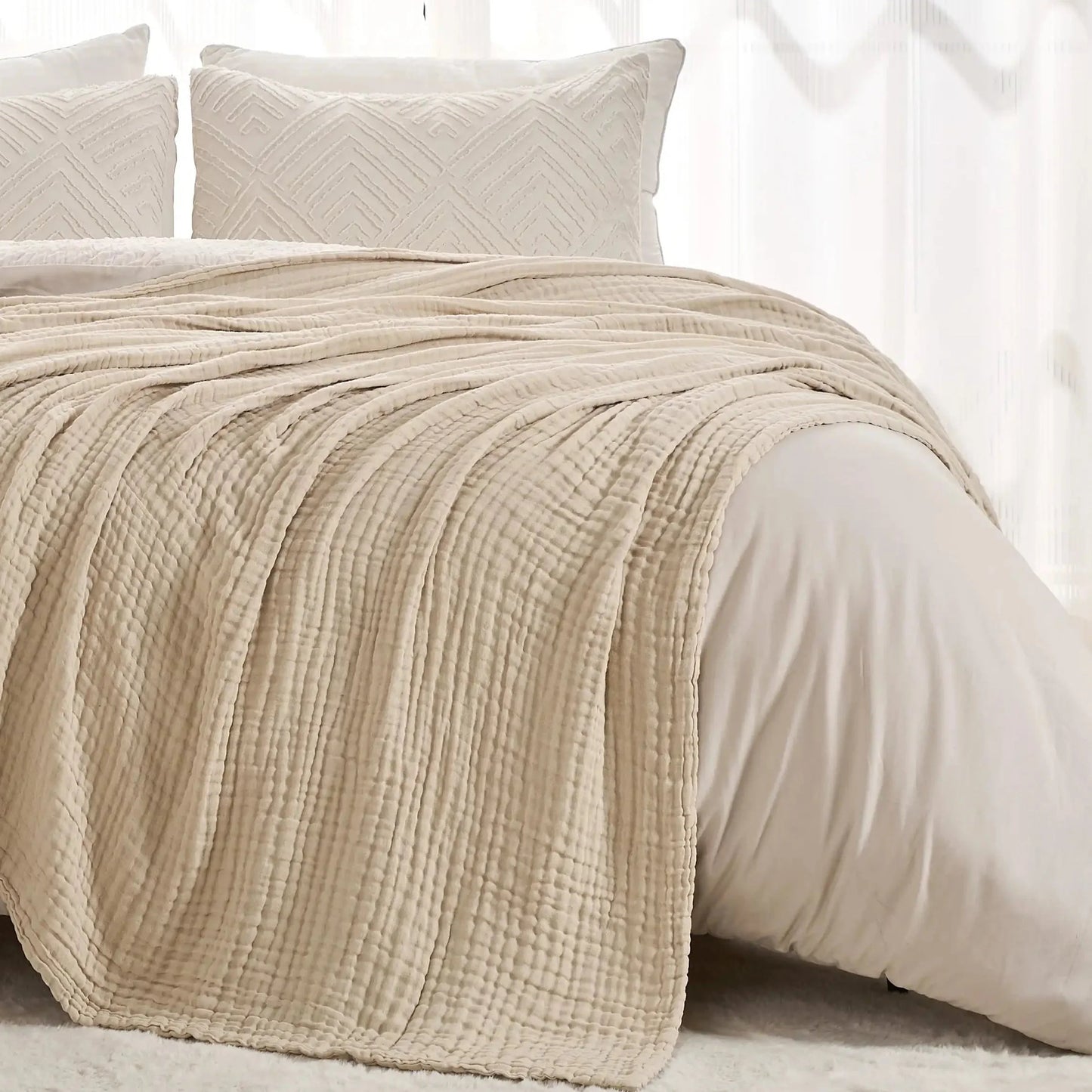 Couverture d’hiver en mousseline 100% coton