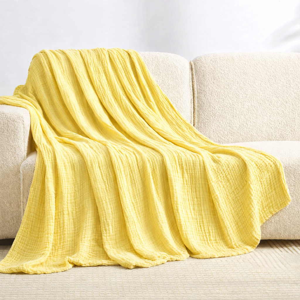 Couverture d’hiver en mousseline 100% coton