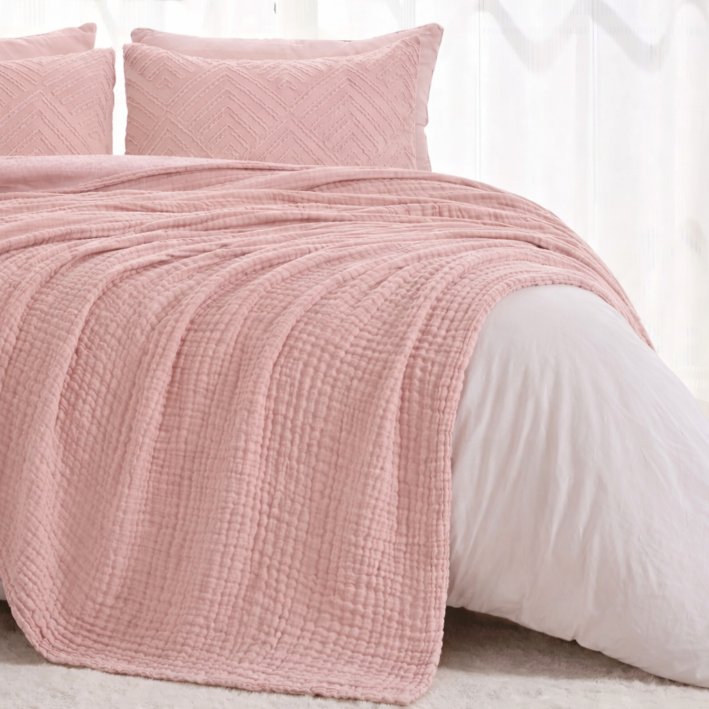 Couverture d’hiver en mousseline 100% coton