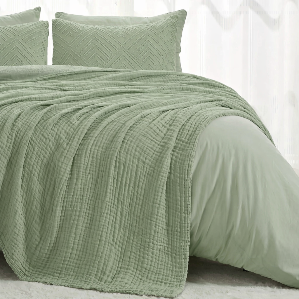 Couverture d’hiver en mousseline 100% coton